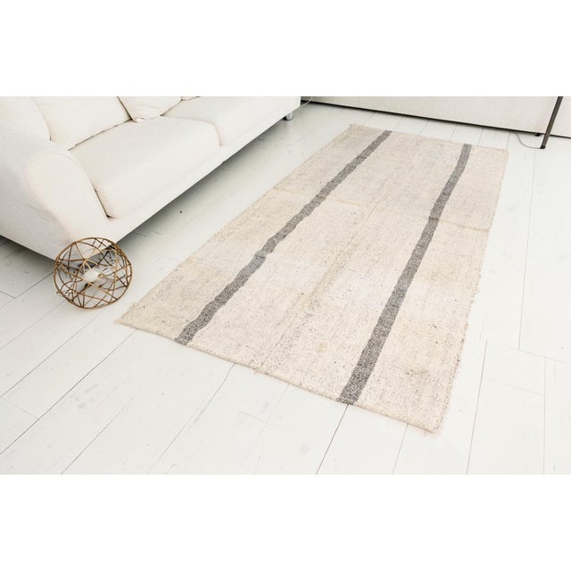 Textile Vintage Neuatral Turkish Carpet For Sale - Image 7 of 10