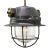 Vintage Industrial Pendant Lamps in Gray Metal, Brass and Clear Glass from EMD, France For Sale - Image 5 of 5