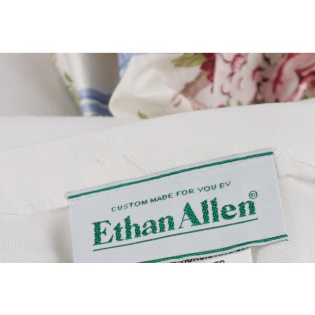 Ethan Allen Vintage Ethan Allen Chintz Queen Bed Skirt For Sale - Image 4 of 10