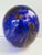 Mid 20th Century Cobalt Blue Art Glass Vase With Multicolor Swirls and Gold Sparkle, Murano Style For Sale - Image 4 of 7