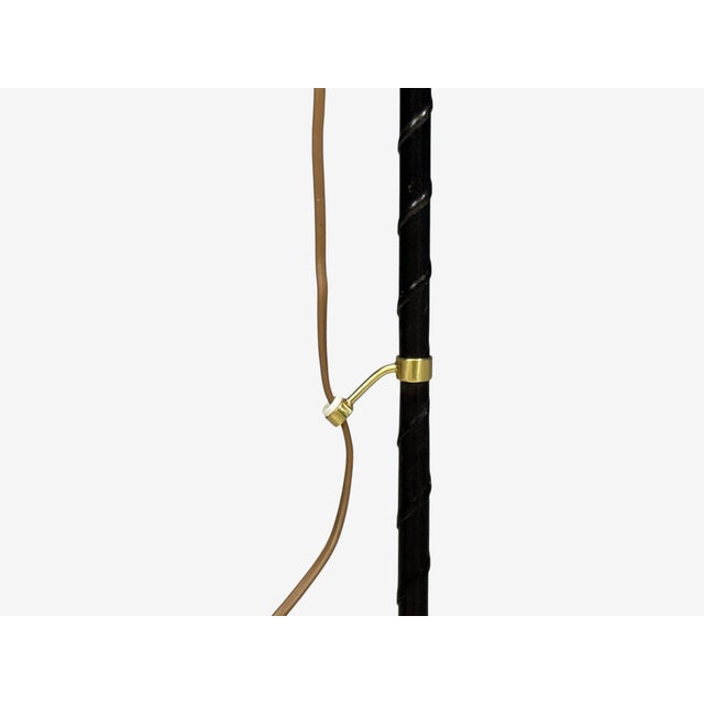 1950s Möllers Armatur Eskilstuna, Floor Lamp, Leather, Brass For Sale - Image 9 of 10