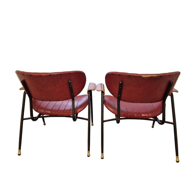 Gastone Rinaldi Vintage Italian Armchairs by Gastone Rinaldi for Rima, 1950s, Set of 2 For Sale - Image 4 of 17
