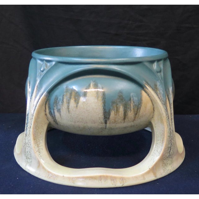Blue Early 20th Century Continental Art Deco Pottery Centerpiece For Sale - Image 8 of 12