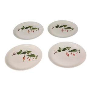 Vintage Four Salem u.s.a Floral Primrose Fuchsia Dissert Salad Plates