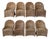 Set of 8 Organic Modern Rustic Coastal Braided Rattan Dining Chairs For Sale