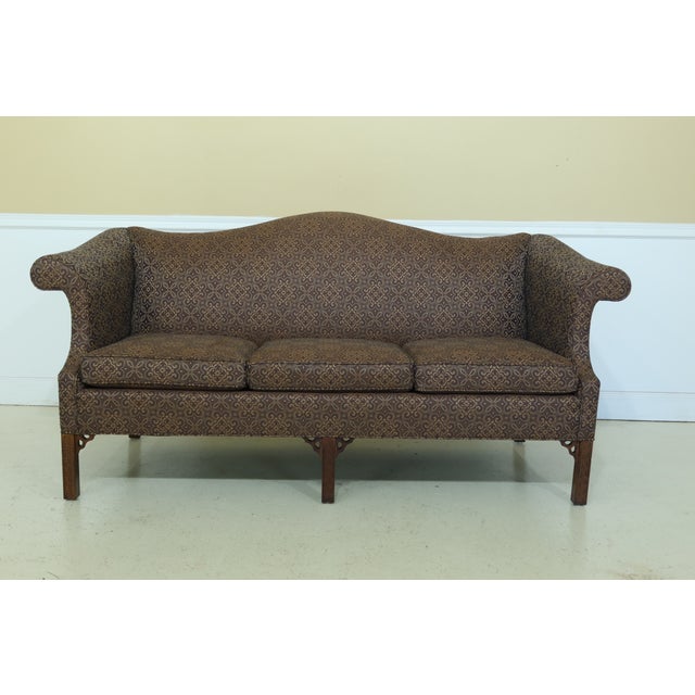 Pennsylvania House Chippendale Upholstered Camelback Sofa Chairish
