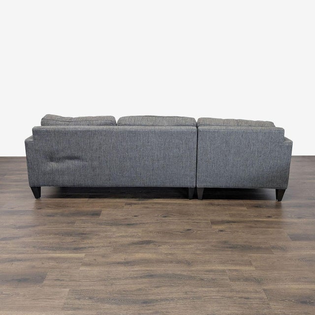 Gray Room and Board Sofa With Chaise For Sale - Image 8 of 12