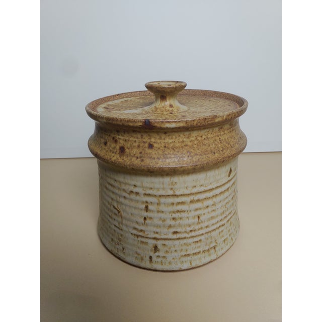 This pair of masterfully hand thrown pottery pieces will be well used on the kitchen counter top to store your dry goods....