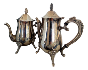 Silver-Plated Teapots, 1920s, Set of 2