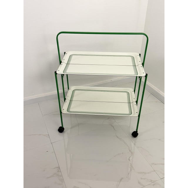 Metal Italian Folding Food Trolley, 1970s For Sale - Image 7 of 9