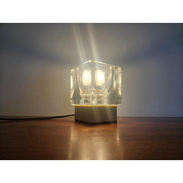 Mid-Century Modern Ice Cube Glass Table Lamp from Peill & Putzler, Germany, 1970s For Sale - Image 11 of 13