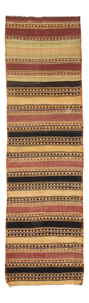 Vintage Wide Turkish Kilim Runner