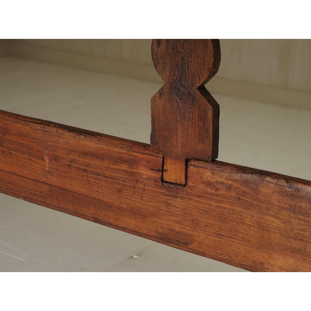 19th Century X Frame Trestle and Cross Strecther Base Table For Sale - Image 13 of 18