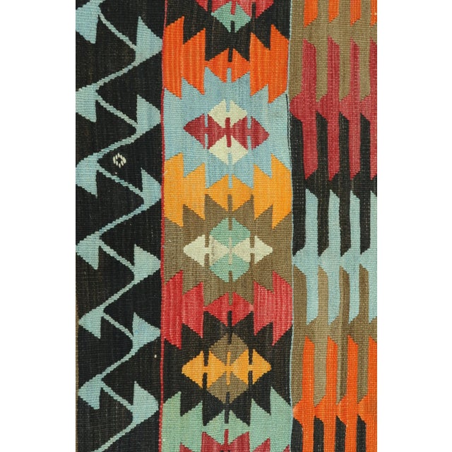 Chocolate Vintage Turkish Kilim Rug-7’3’x9’1" For Sale - Image 8 of 13