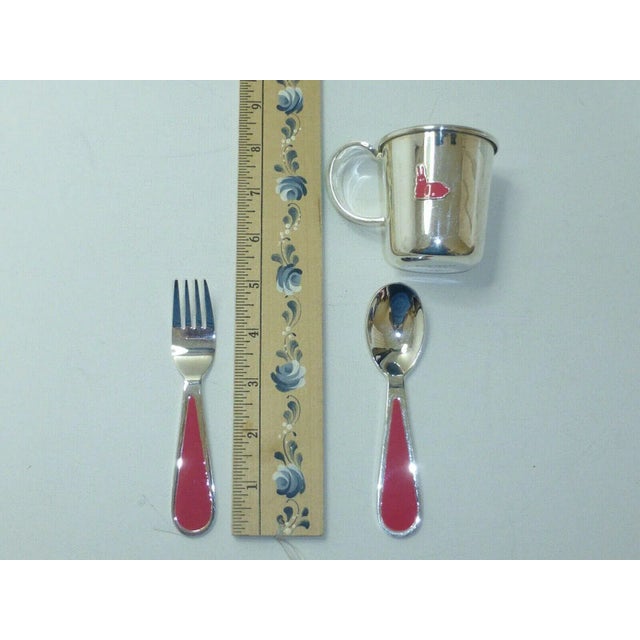 Children's Kate Spade New York Pippin Park by Lenox Silver Plate Baby Girl Feeding Set - 3 Pieces For Sale - Image 3 of 11
