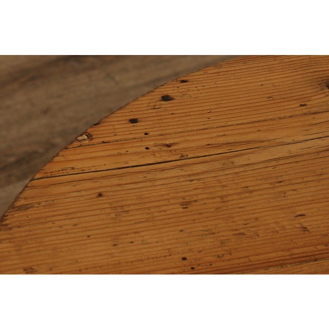 Tan Antique English Pine Cricket Table For Sale - Image 8 of 12