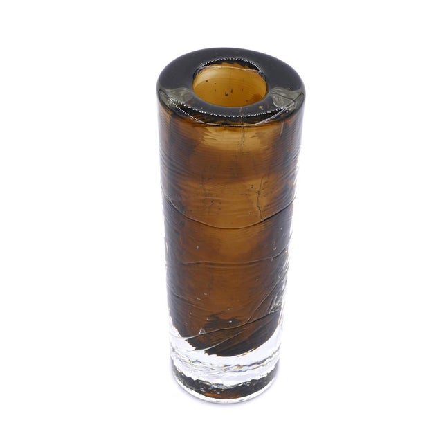 Vintage Brown Glass Vase, Northern Europe, 1970s For Sale - Image 4 of 6