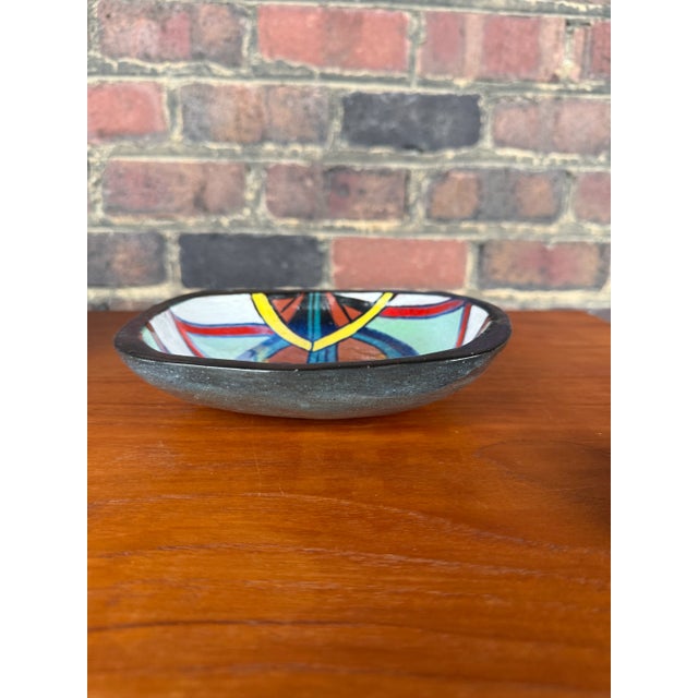 Taylor Ceramics Bowl Vintage Pottery Colorful Dish Catch All For Sale - Image 4 of 6