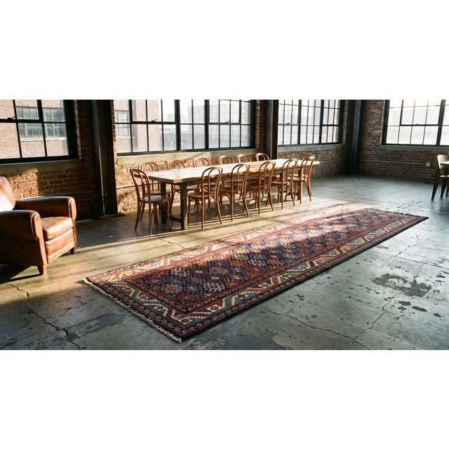 Red Antique Persian Kurdish Rug For Sale - Image 8 of 8