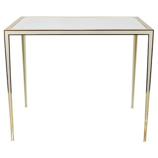 Brass & White Mirror Tables from Vereinigte Werkstätten, Germany, 1970s For Sale