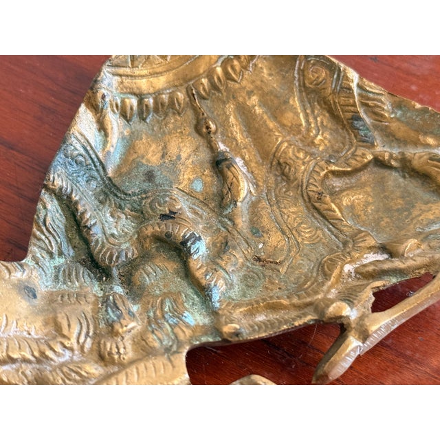 Indian Vintage Solid Brass Camel Dish / Change Tray For Sale - Image 3 of 5