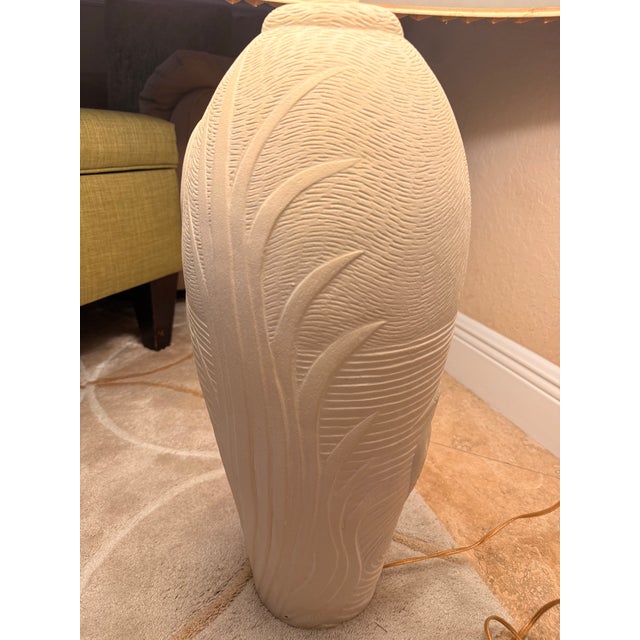 Postmodern 1970s Dayle Rushall Palm Beach Plaster-Style Ceramic Heron Table Lamp For Sale - Image 3 of 12