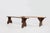 Mid-Century Modern Rustic Bench in Brown Painted Wood, France, 1890s For Sale - Image 10 of 11