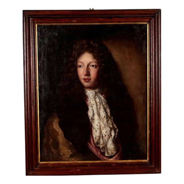 Male Portrait, Oil on Canvas, Framed For Sale