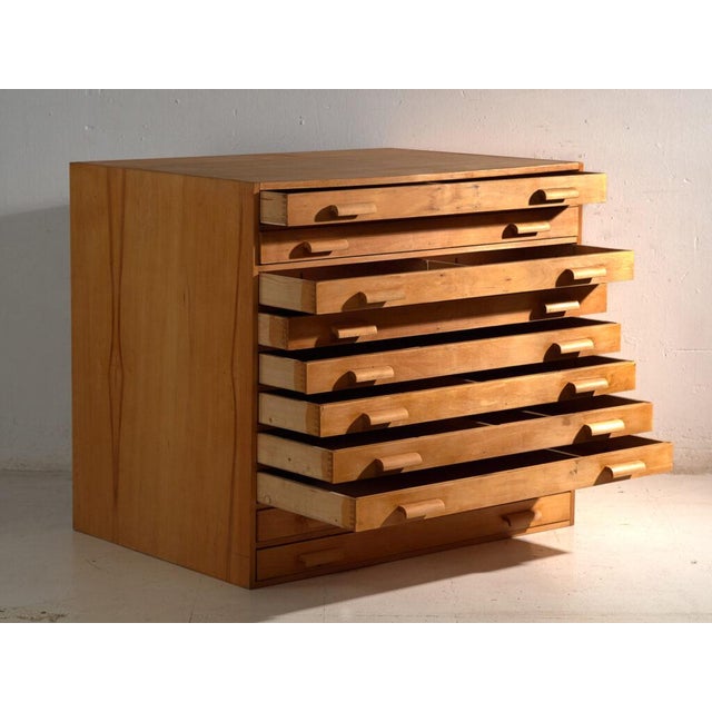 Plan Chest in Beech, Central Europe, 1950 For Sale - Image 14 of 14