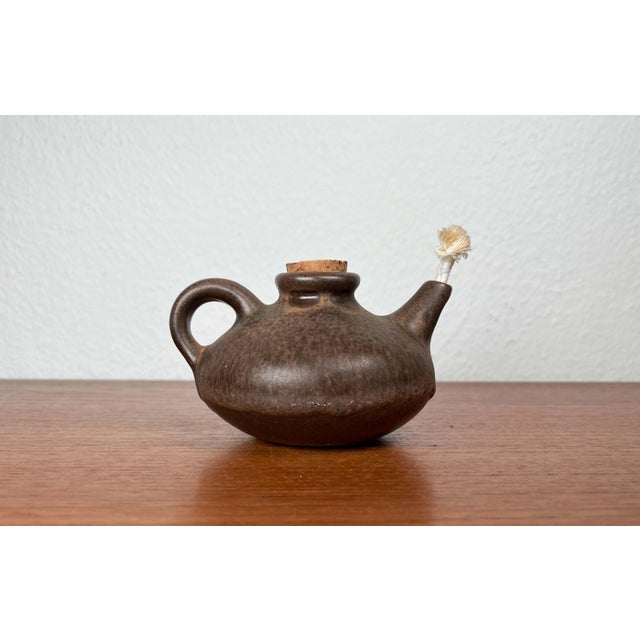 1960s Mid-Century Modern West German Pottery WGP Oil Lamp from Silberdistel Keramik, 1960s For Sale - Image 5 of 12