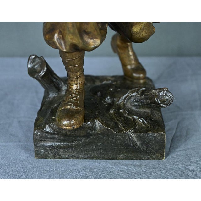 Metal Figurine in Bronze by E. Carlier, 1890s For Sale - Image 7 of 18