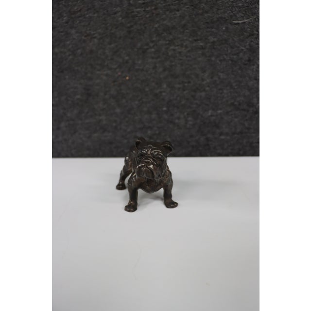 Late 20th Century Sterling Silver Bulldog Figurine For Sale - Image 5 of 15