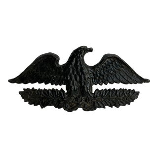 Antique Iron Eagle Wall Sculpture For Sale
