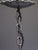Antique Arts and Crafts Wrought Iron and Hand-Blown Amber Glass Pendant Lantern, 1890 For Sale - Image 10 of 11