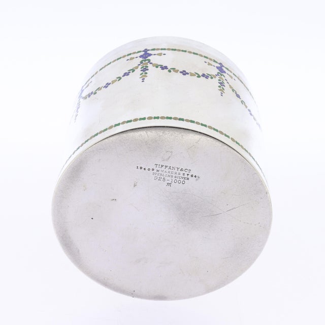Antique Art Deco Tiffany & Co. Sterling Silver & Mosaic Enameled Box For Sale - Image 11 of 12