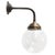 Vintage Clear Glass, Brass and Cast Iron Sconces For Sale - Image 6 of 6