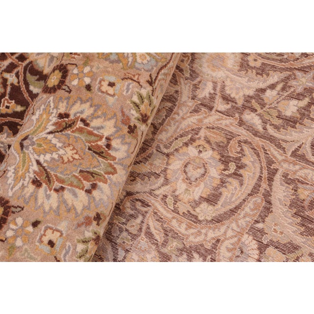 Textile Elegant Pak-Persian Brown/Green Wool Rug - 8'0'' X 10'2'' For Sale - Image 7 of 9