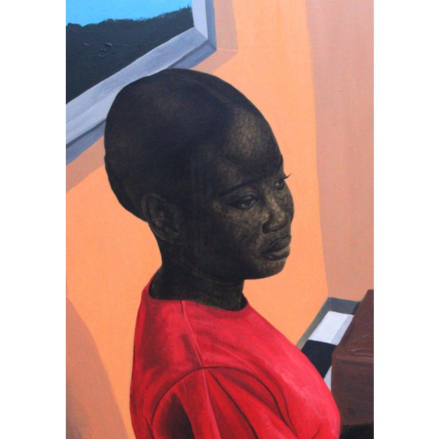 Sara MacCulloch The Wait 1, Barnabas Macaulay (2022), Acrylic and Charcoal on Canvas For Sale - Image 4 of 4