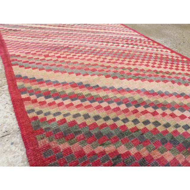 Mid 20th Century Galerie Shabab Collection Mid-20th Century Handmade Turkish Anatolian Throw Rug For Sale - Image 5 of 10