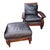 Vintage Classic Comfort & Robust, Rustic Design of Vintage Cibola Full Grain Italian Leather Armchair & Ottoman For Sale - Image 9 of 12