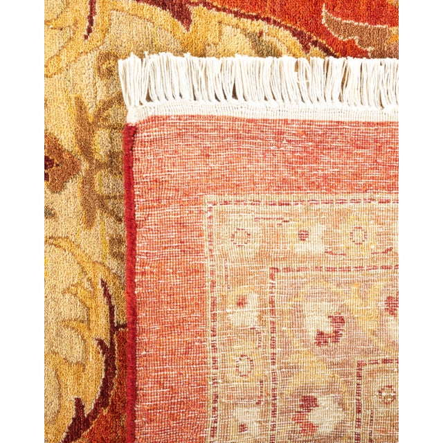 2000 - 2009 Mogul, One-of-a-Kind Hand-Knotted Area Rug - Orange, 12' 3" x 14' 4" For Sale - Image 5 of 8