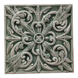 Celadon Green Victorian Tile - Circa 1890