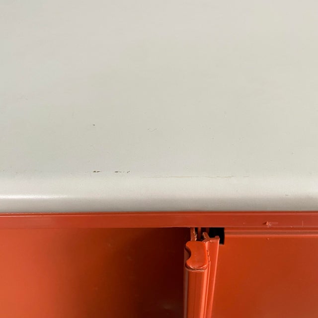 Italian Orange Metal Sideboard by Ettore Sottsass for Olivetti, 1970s For Sale - Image 16 of 18