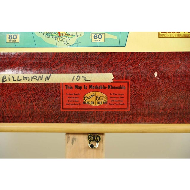 Vintage Cram's Physical Political South America Roll Up School Map For Sale - Image 10 of 11