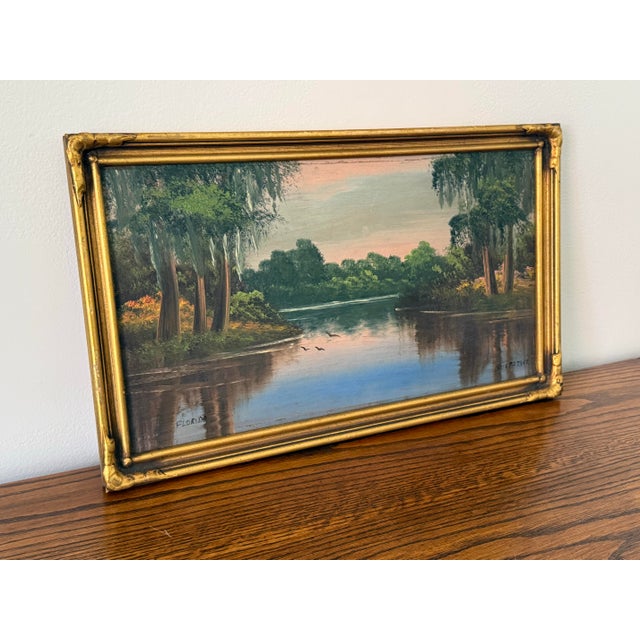 Original Florida Marsh Oil Painting, Framed For Sale - Image 4 of 10