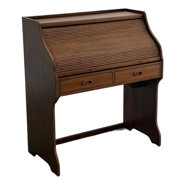 Danish Modern Rolltop Desk For Sale