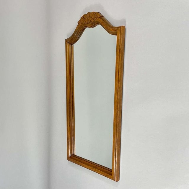 Art Deco Oak Wall Mirror, Germany, 1930s For Sale - Image 4 of 12