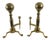Brass Cannonball Andirons - A Pair For Sale