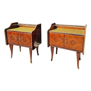 Vintage Art Deco Nightstands, 1940s, Set of 2 For Sale