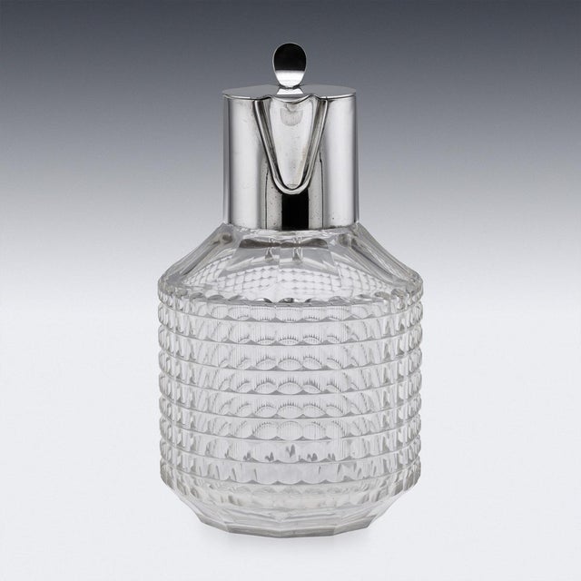 Antique German Silver Plated and Cut Glass Claret Jug from WMF, 1890s For Sale - Image 6 of 18